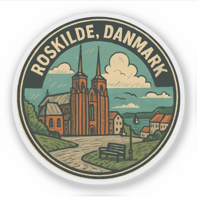Roskilde Danmark Domkyrka Klistermärken (Framsida)
