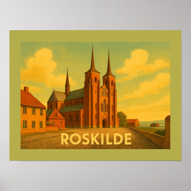Roskilde Denmark Cathedral Poster (Framsidan)