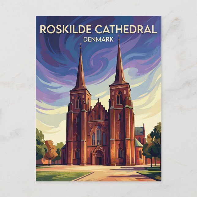 Roskilde domkyrka Danmark Vykort (Framsida)