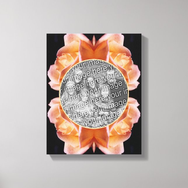Rosknopp Blomma Nyanserad Skapa Ditt Eget Foto Canvastryck (Framsida)