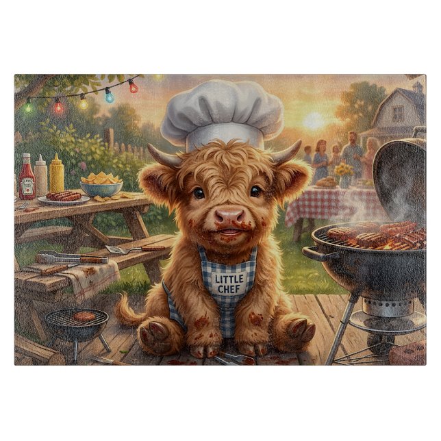 Roskokig grillning Höglandsnötkreatur (Framsidan)