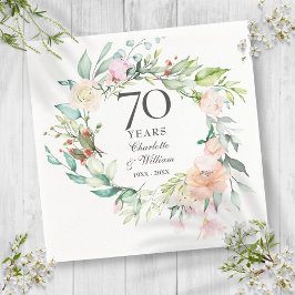 Roskrans Floral 70-års bröllopsjubileum Pappersservett