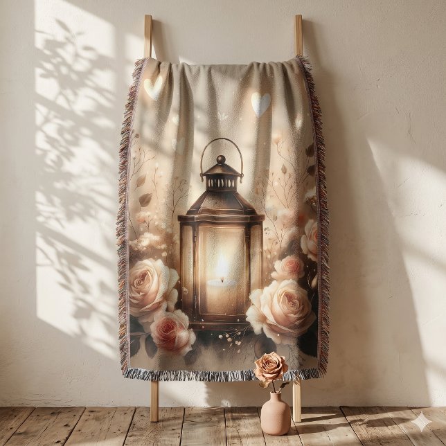 Roslantern Glöd Bouquet Filt (Rose Lantern Glow Bouquet Throw Blanket)