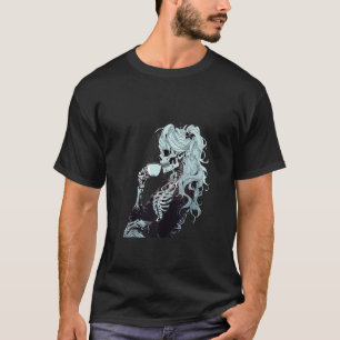 Röslig tofs Kaffe Drickande Skelett Gör-det-själv  T Shirt
