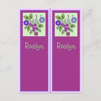 Roslyn Personlig Bookmark Postcard Vykort