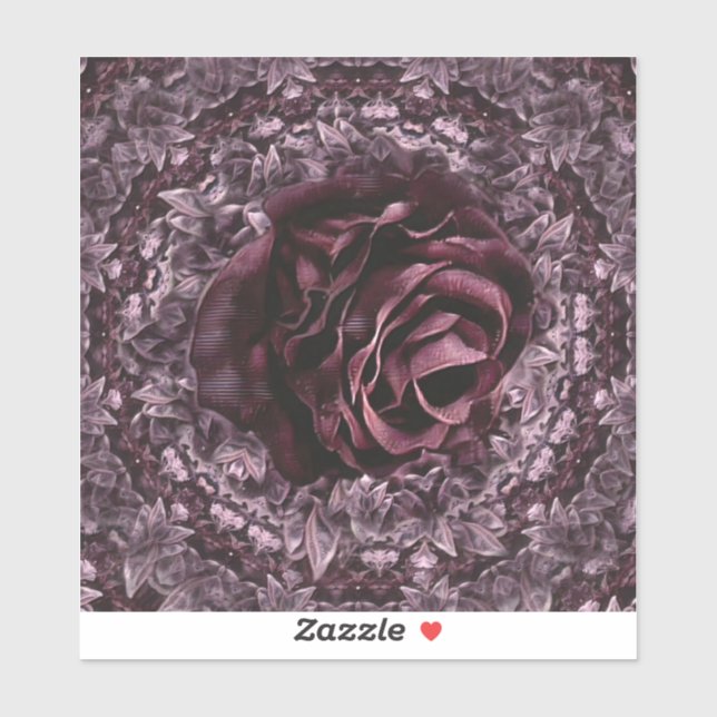 Rosmandala  klistermärken (Ark)