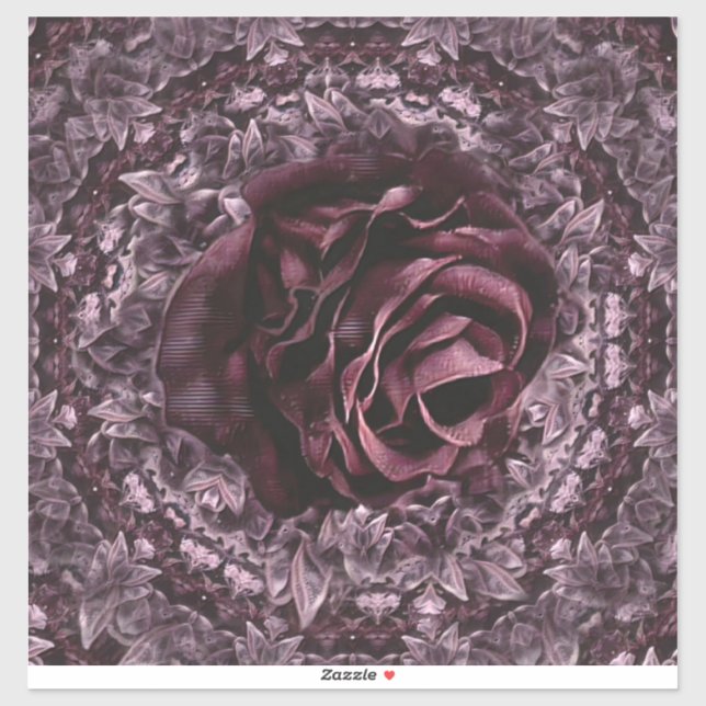 Rosmandala  klistermärken (Ark)