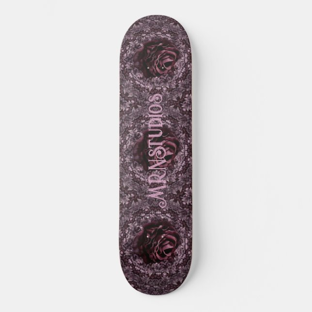 Rosmandala  mini skateboard bräda 18,5 cm (Framsida)
