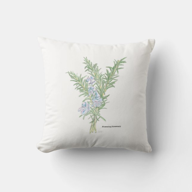 Rosmarin i blomning kudde (Framsida)