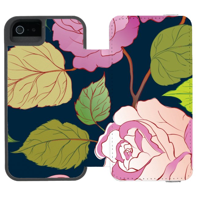 Rosor 16 incipio iPhone wallet skal (Folio Öppen)