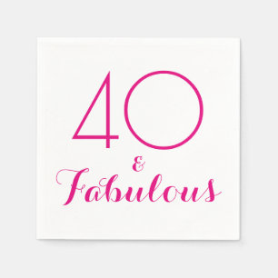 Rosor 40 och sagolika typografipartyservetter pappersservett
