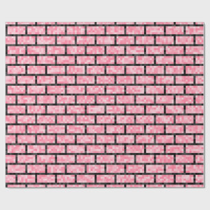 Rosor 8-Bet mönster för Pixelated stiltegelstenar Presentpapper