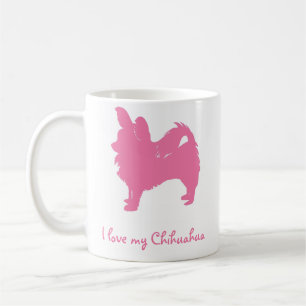 Rosor älskar jag min Chihuahua Kaffemugg