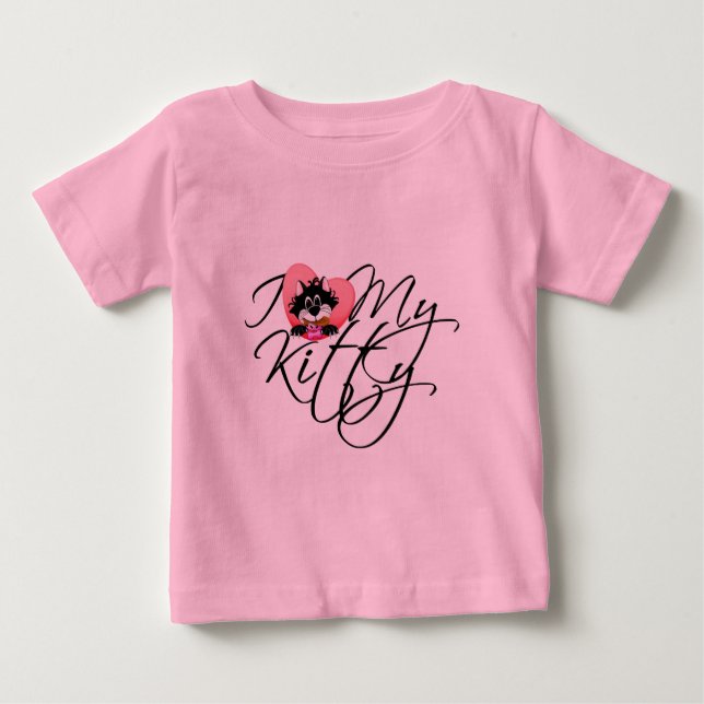 Rosor älskar jag min kattungeTshirts och gåvor T-shirt (Framsida)