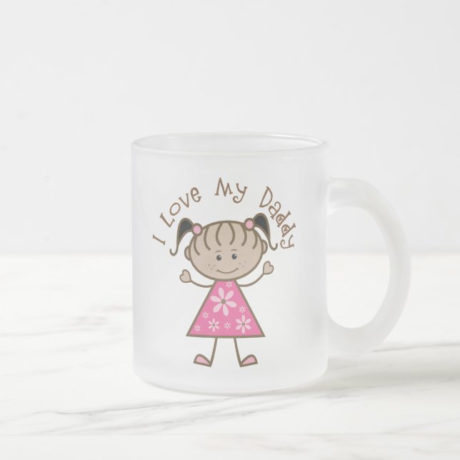 Rosor älskar jag min pappagåva frostad glasmugg (Höger)