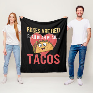 Rosor Är Röda Blah Tacos Alla Hjärtans Dag Mat Mat Fleecefilt