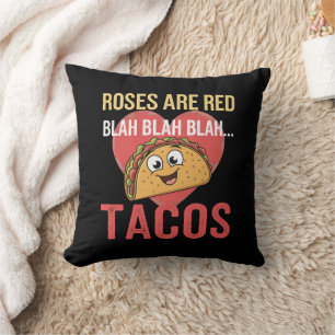 Rosor Är Röda Blah Tacos Alla Hjärtans Dag Mat Mat Kudde