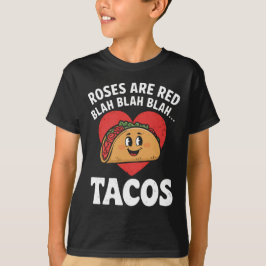 Rosor Är Röda Blah Tacos Rolig Alla Hjärtans Dag T Shirt