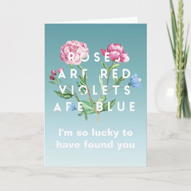 Rosor är röda, violer är blå | Greeting Card Kort (Framsida)