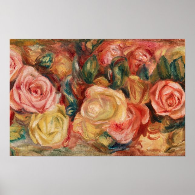 Rosor av Pierre-Auguste Renoir Poster (Framsidan)