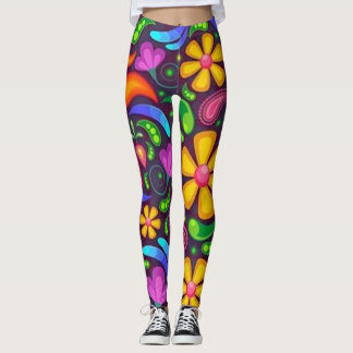 Rosor blommande grön modern Leggings livdamstil