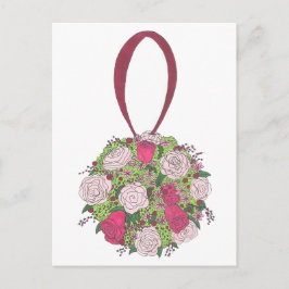 Rosor Blommig Boll Bröllop Spara Datum Postkort Meddelande Vykort