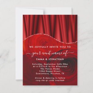 Rosor Blommigt QR-kod Ro Flowers Red Glitter