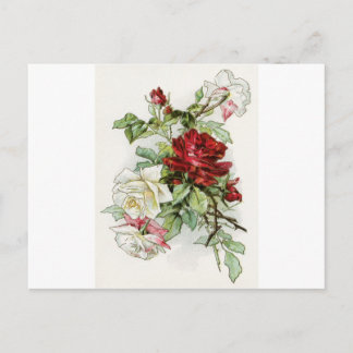 Rosor blommor vintage ro, sektoriansk vykort