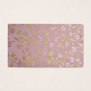 Rosor broderade blommor visitkort