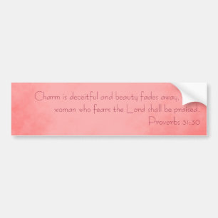Rosor charmar är bedrägliga Proverbs 31 Bildekal