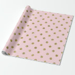 Rosor & chic party för guld- glittergnistrapolka presentpapper<br><div class="desc">beställnings- slående in papper</div>