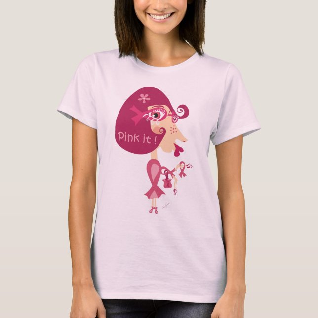 Rosor det rosa band t-shirt (Framsida)