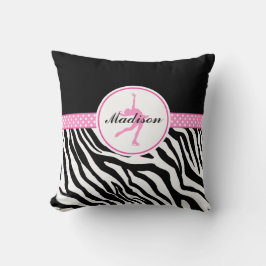 Rosor din kända zebra tryckkonståkning kudde