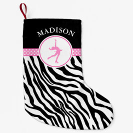 Rosor din kända zebra tryckkonståkning liten julstrumpa