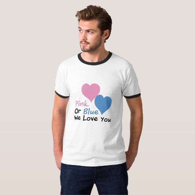 Rosor eller blått älskar som vi dig, avslöjer baby tee (Hel framsida)