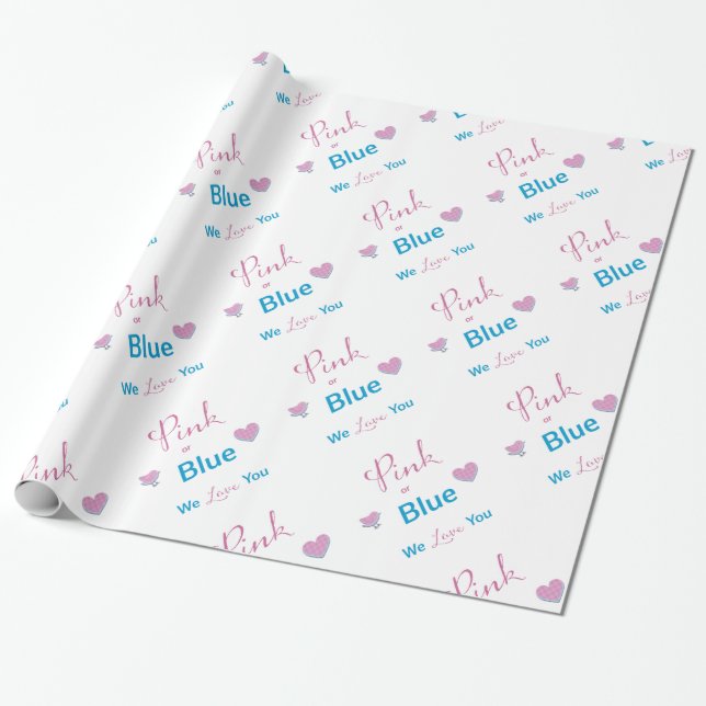Rosor eller blått presentpapper (Utrullad)