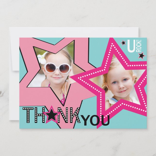 Rosor för Aqua för tack för Kort (Framsida)