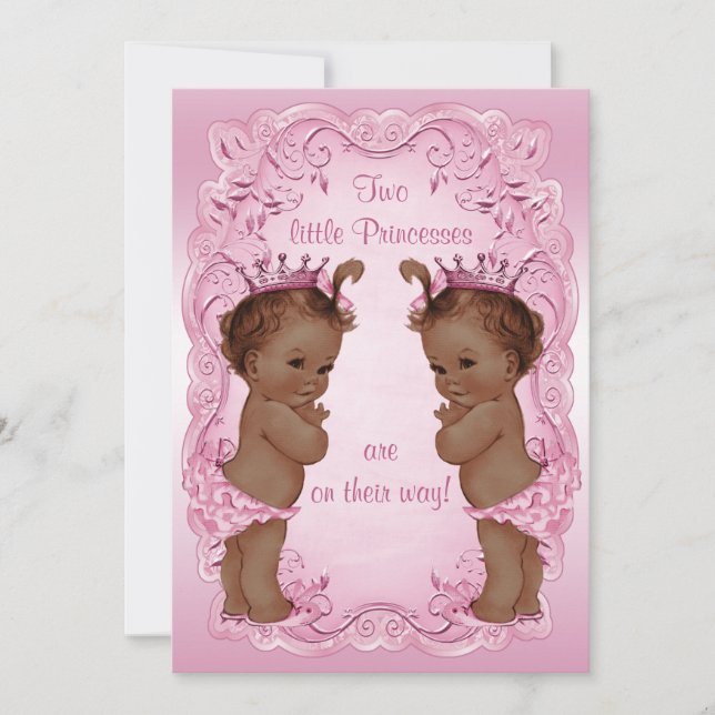 Rosor för baby shower för Princess Koppla samman Inbjudningar (Framsida)
