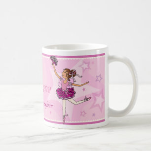 Rosor för Ballerinadansdotter & kastanjebrun Kaffemugg