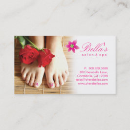 Rosor för blomma för Pedicure för nagelsalongSpa Visitkort