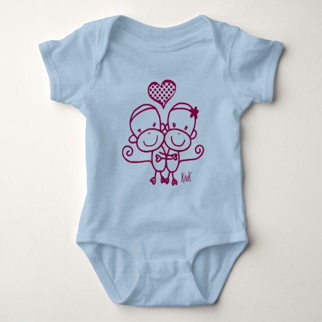 Rosor för körsbär för ~ för sock monkeyHugz Tee Shirt (Framsida)