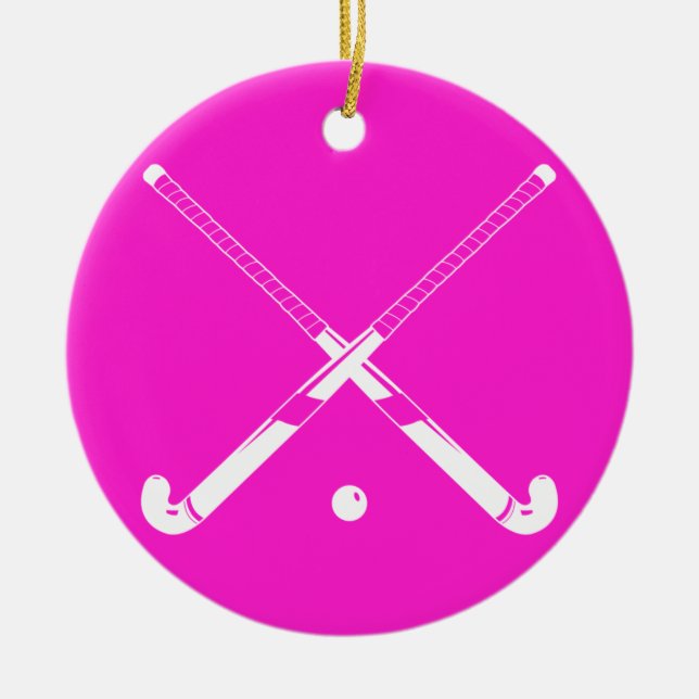 Rosor för landhockeyprydnad w/Name Julgransprydnad Keramik (Framsidan)