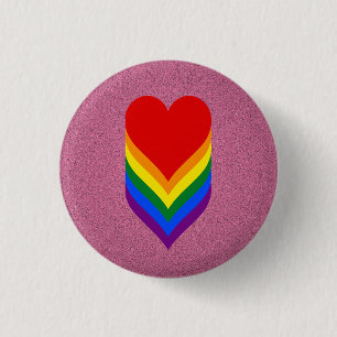 Rosor för LGBT-pridehjärtor knäppas Knapp