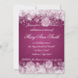 Rosor för natt 2 för sweet sixteenparty Sparkling Inbjudningar