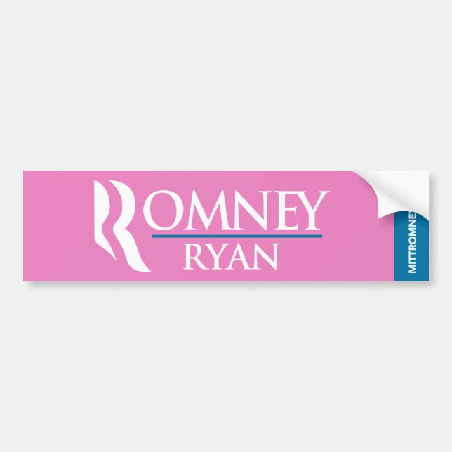 Rosor för Romney Ryan logotypbildekal Bildekal (Framsidan)