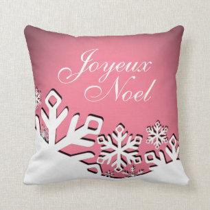 Rosor för SnowflakestadsJoyeux Noel jul Kudde