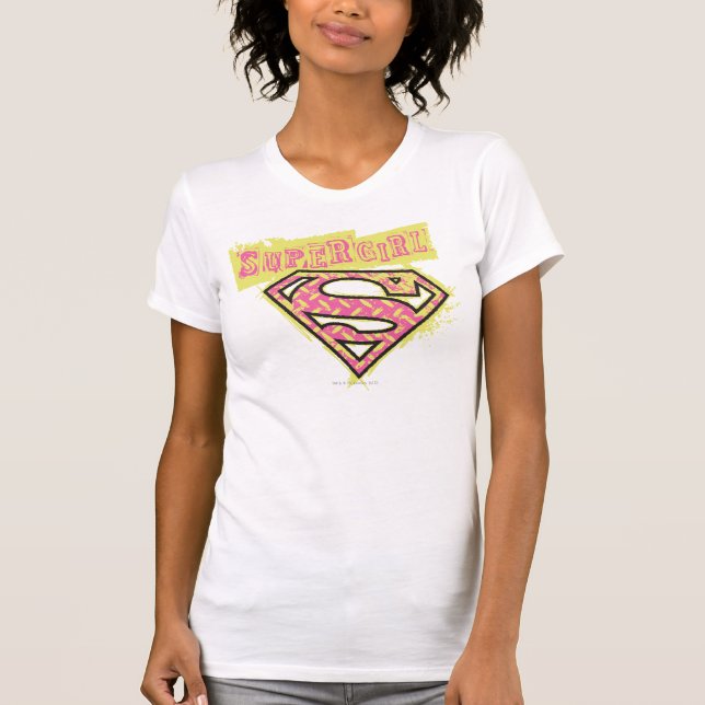 Rosor för Supergirl Grungelogotyp Tröja (Framsida)