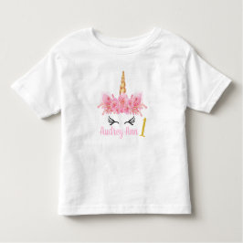 Rosor för Unicornfödelsedagskjorta T Shirt