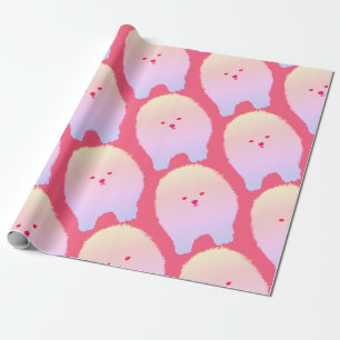 Rosor förföljer, hundkonst, Pomeranian som slår Presentpapper