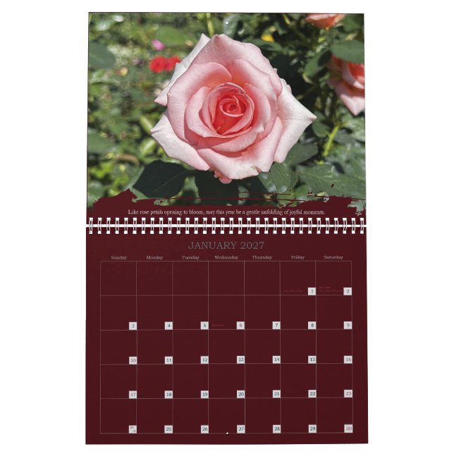 Rosor Fotografi Inspirerande Citat Kalender (Jan 2027)